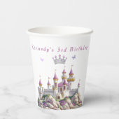 Prachtig kasteel Zilveren kroon Roze edelstenen Vl Papieren Bekers (Achterkant)