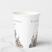 Prachtig kasteel Zilveren kroon Roze edelstenen Vl Papieren Bekers (Rechts)