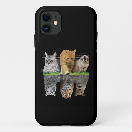 Prachtig kat reflectie cadeau ontwerp idee Case-Mate iPhone case (Achterkant)