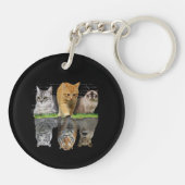 Prachtig kat reflectie cadeau ontwerp idee sleutelhanger (Achterkant)
