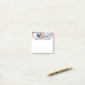 Prachtig kattenpatroon post-it® notes (Op bureau)