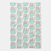 Prachtig kattenpatroon theedoek (Verticaal)