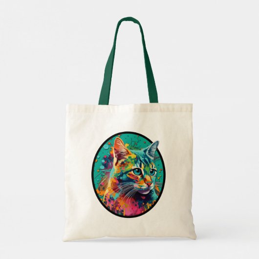 Prachtig kattenschilderij tote bag (Achterkant)