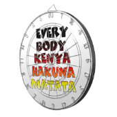 Prachtig Kenia Colorful Amazing Text Quote Design Dartbord (Voorkant Rechts)