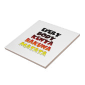 Prachtig Kenia Colorful Amazing Text Quote Design Tegeltje (Zijkant)