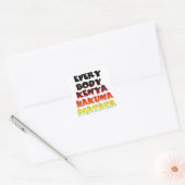 Prachtig Kenia Colorful Amazing Text Quote Design Vierkante Sticker (Envelop)