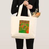 Prachtig Keniaans Geel Rozengeel Grafisch Ontwerp Grote Tote Bag (Voorkant (product))