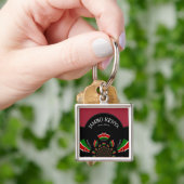 Prachtig Keniaans Tapijt: Keniaanse Vlag Vlinder Sleutelhanger (Hand)