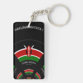 Prachtig Keniaans Tapijt: Keniaanse Vlag Vlinder Sleutelhanger (achterkant)