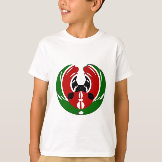 Prachtig Keniaans Tapijt: Keniaanse Vlag Vlinder T-shirt (Voorkant)