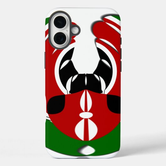 Prachtig Keniaans wandtapijt: Keniaanse Vlag Vlind Case-Mate iPhone Case (Achterkant)