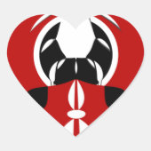 Prachtig Keniaans wandtapijt: Keniaanse Vlag Vlind Hart Sticker (Voorkant)