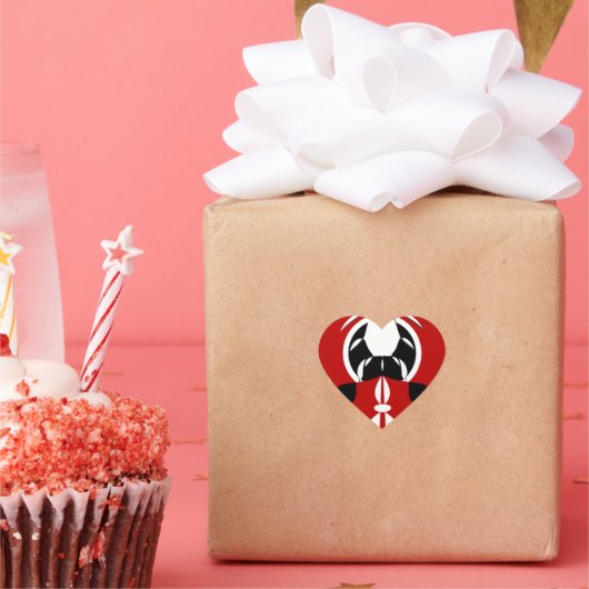 Prachtig Keniaans wandtapijt: Keniaanse Vlag Vlind Hart Sticker (Feest)