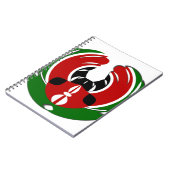 Prachtig Keniaans wandtapijt: Keniaanse Vlag Vlind Notitieboek (Linkerzijde)