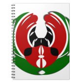 Prachtig Keniaans wandtapijt: Keniaanse Vlag Vlind Notitieboek (Voorkant)