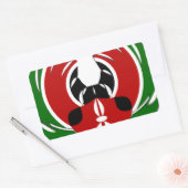 Prachtig Keniaans wandtapijt: Keniaanse Vlag Vlind Rechthoekige Sticker (Envelop)