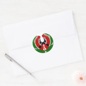 Prachtig Keniaans wandtapijt: Keniaanse Vlag Vlind Ronde Sticker (Envelop)