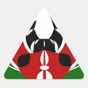 Prachtig Keniaans wandtapijt: Keniaanse Vlag Vlind Sticker