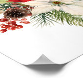 Prachtig kerst bloemenboeket poster (Hoek)