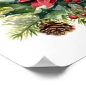 Prachtig kerst bloemenboeket poster (Hoek)