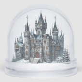 Prachtig kerst gotisch kasteel sneeuwbol (Voorkant)