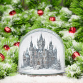 Prachtig kerst gotisch kasteel sneeuwbol (Kerstmis)