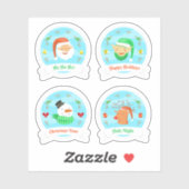 Prachtig kerst stickers collectie (Vel)