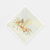 Prachtig Kerst Waterverf Kaarsontwerp Servet (Hoek)