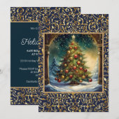 Prachtig kerstboom vakantie feest kaart (Voorkant / Achterkant)