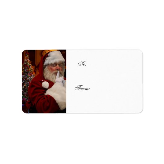 Prachtig kerstcadeaulabel etiket (Voorkant)