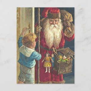 Prachtig kerstfeest Briefkaart Victoriaans Santa