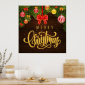 Prachtig kerstfeest Poster (Keuken)