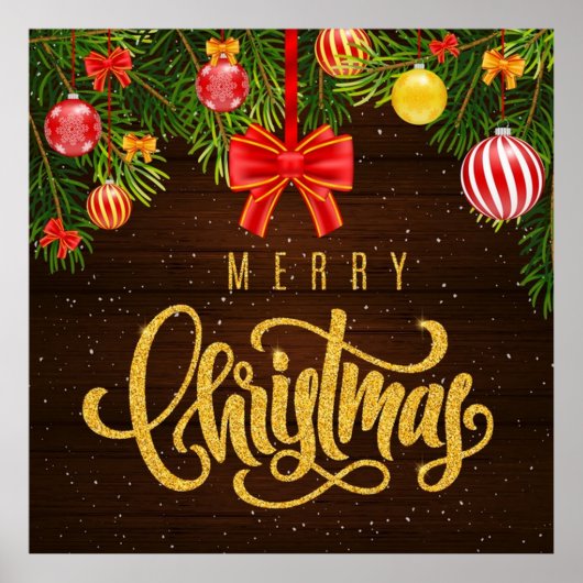 Prachtig kerstfeest Poster (Voorkant)