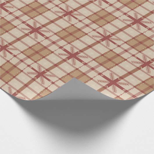 Prachtig kerstland cadeaupapier (Hoek)