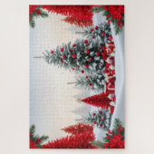 Prachtig kerstthema landschap legpuzzel (Verticaal)