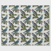 Prachtig kerstvizierpatroon cadeaupapier (Vlak)