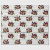 Prachtig kerstvizierpatroon cadeaupapier (Vlak)