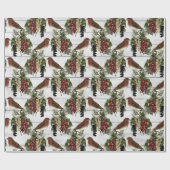 Prachtig kerstvizierpatroon cadeaupapier (Vlak)