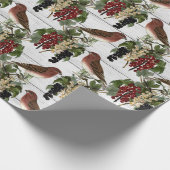 Prachtig kerstvizierpatroon cadeaupapier (Hoek)