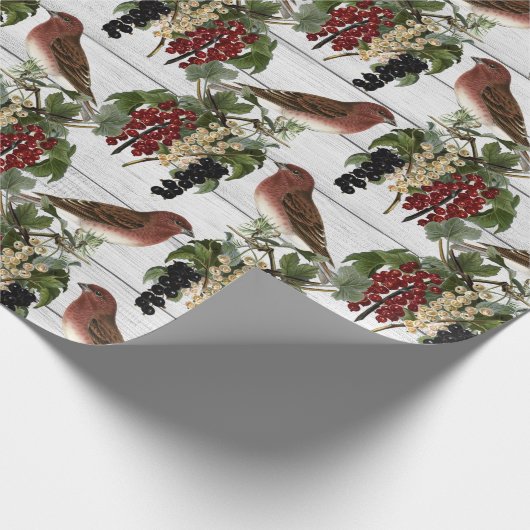 Prachtig kerstvizierpatroon cadeaupapier (Hoek)