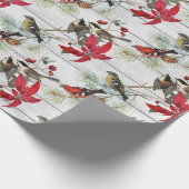 Prachtig kerstvizierpatroon cadeaupapier (Hoek)