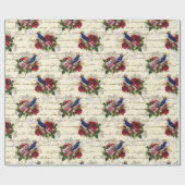 Prachtig kerstvizierpatroon cadeaupapier (Vlak)