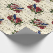 Prachtig kerstvizierpatroon cadeaupapier (Hoek)