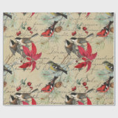 Prachtig kerstvizierpatroon cadeaupapier (Vlak)