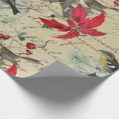 Prachtig kerstvizierpatroon cadeaupapier (Hoek)