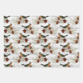 Prachtig kerstvizierpatroon inpakpapier vel (Voorkant)