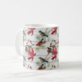 Prachtig kerstvizierpatroon koffiemok (Voorkant links)