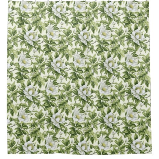 Prachtig klassiek bloemenpatroon douchegordijn (Voorkant)