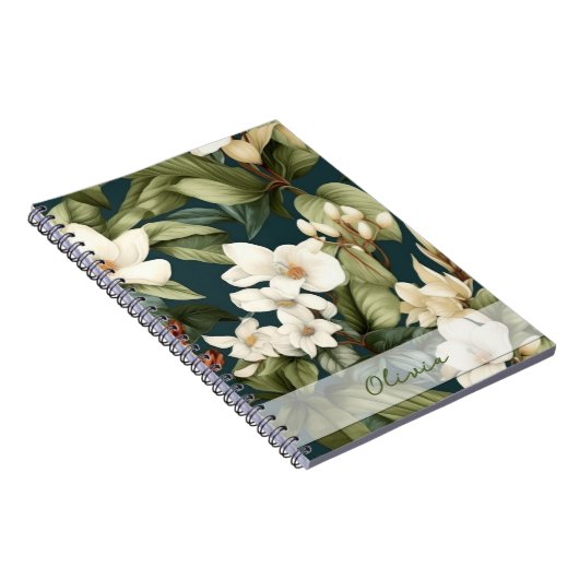 Prachtig klassiek bloemenpatroon notitieboek (Rechterzijde)