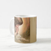 Prachtig klein meisje engel Radiant Light Halo Koffiemok (Voorkant links)